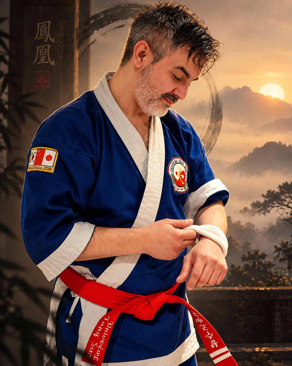 Cristian Mustafá con dobok, en un retrato de identidad y disciplina
